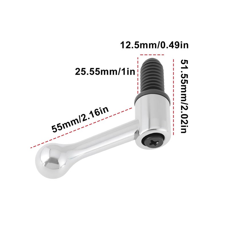 OTOTEC 2pcs 1/2inch Thread Table Lock Bolt Handle Compatible with Bridgeport Milling Machine - Image 4